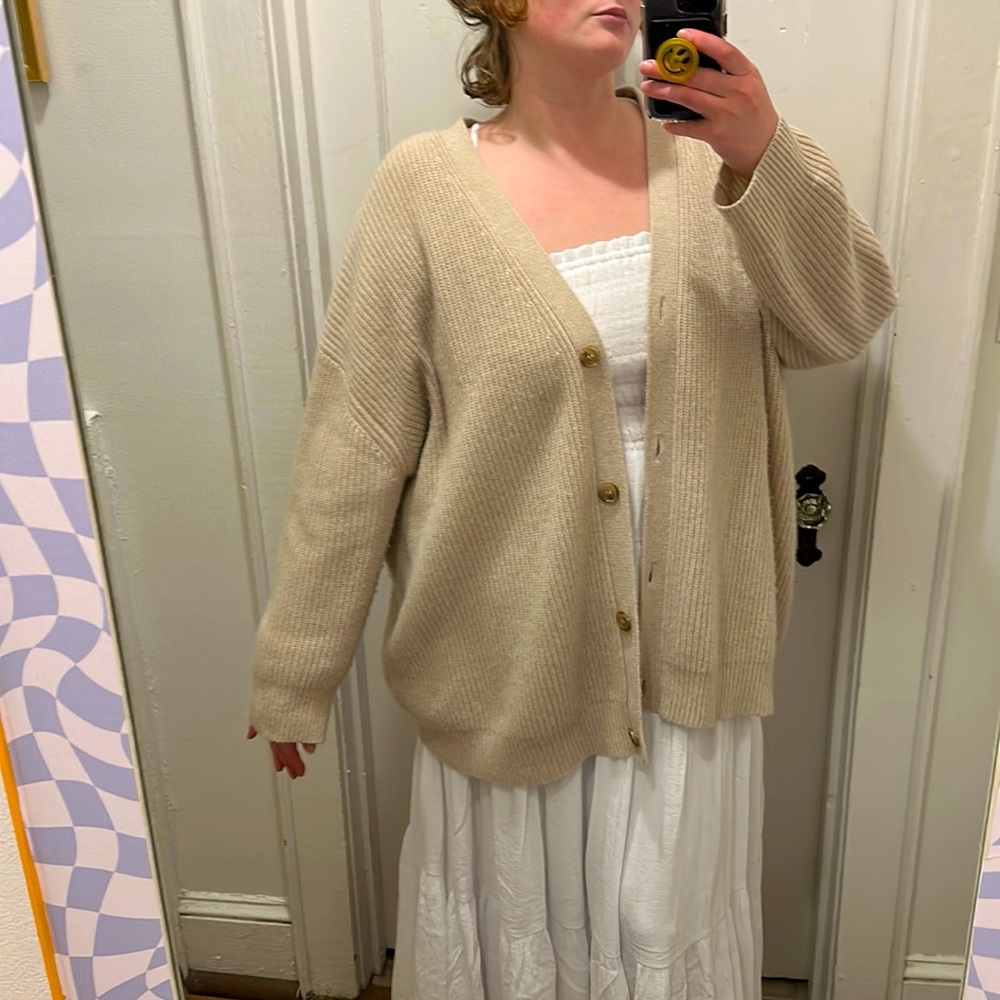 Jenni Kayne cashmere cocoon in oatmeal